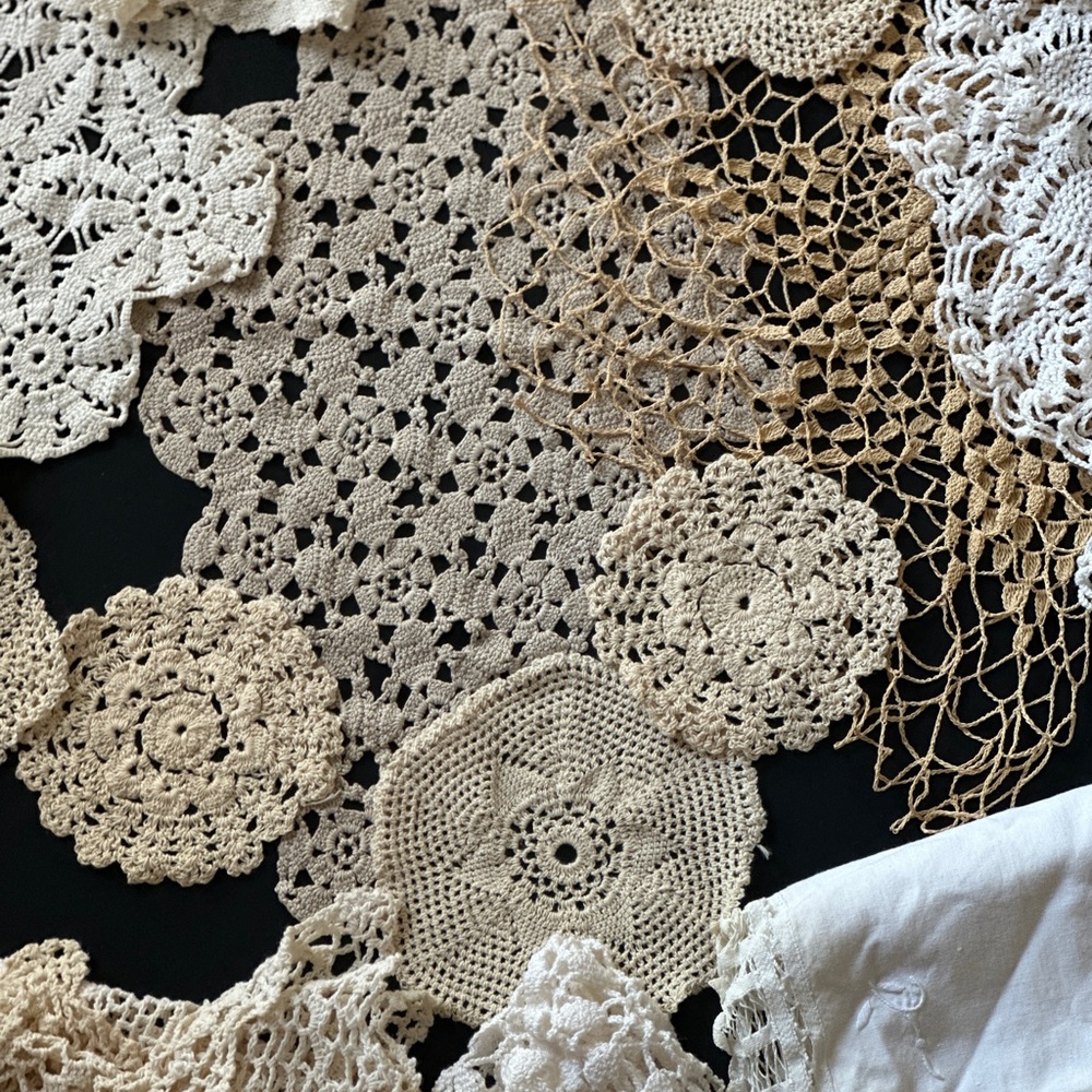 13 Vintage Crochet Doilies